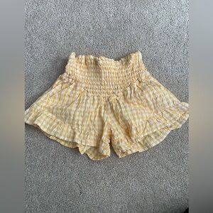 Sincerely Jules Yellow Gingham Women's Shorts